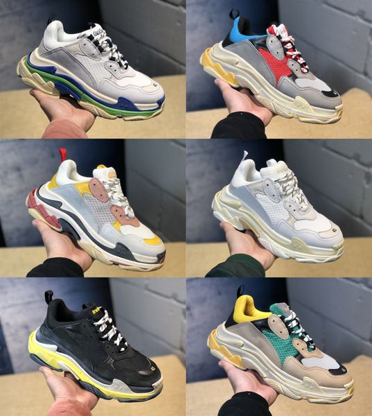 

Hotfa hion de igner pari 17fw triple hoe for men women black red white green pink ca ual dad hoe tenni increa ing hoe