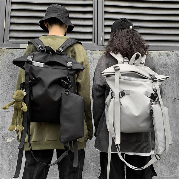 

hong kong корейского инструмент сумка рюкзака большой емкость духового женский стиль harajuku функция рюкзак мода прилив бренд мужчины