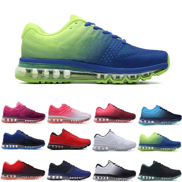 

new 2017 running shoes for men women sports sneakers trainers black white red green us size5.5-11