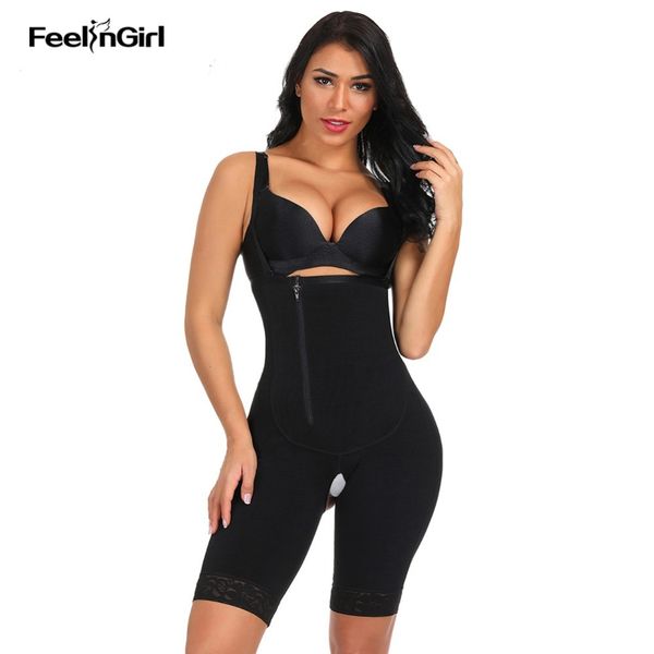 

feelingirl women body shaper fajas waist trainer butt lifter slimming underwear tummy shaper push up shapewear corset, Black;white