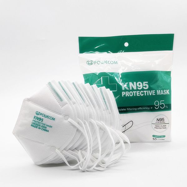 

В наличии Powecom KN95 Face Mask 5 слоев РМ2,5 пыле Защитные маски N95 FFP2 дышащий рот Обложка Mascherine Маски DHL Быстрая доставка