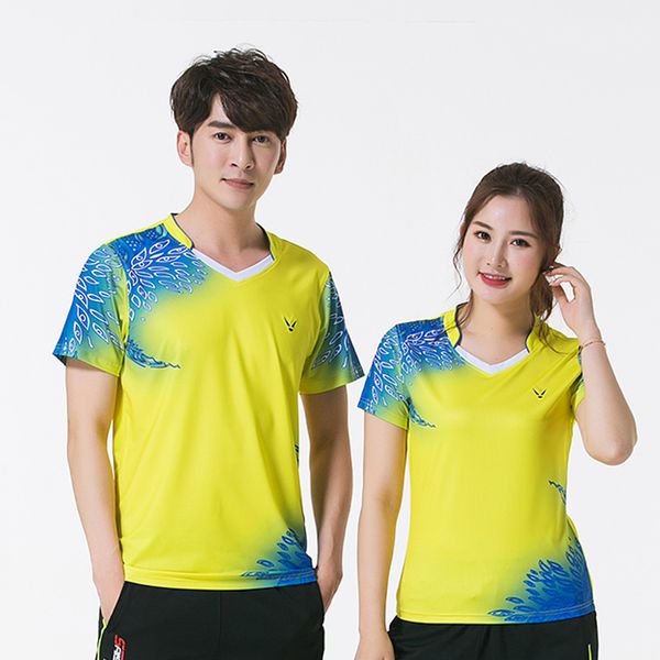 

print new quick dry badminton clothes ,table tennis shirt, sports shirt , tennis shirt male/female , shirts 3885ab, Black