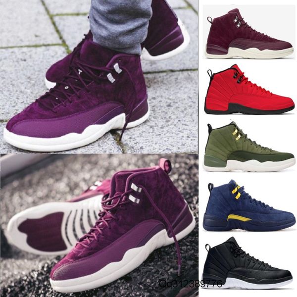 

12s fiba triple white reverse taxi men basketball shoes college navy game royal bordeaux grey wntr michigan wings designer sports sneakers