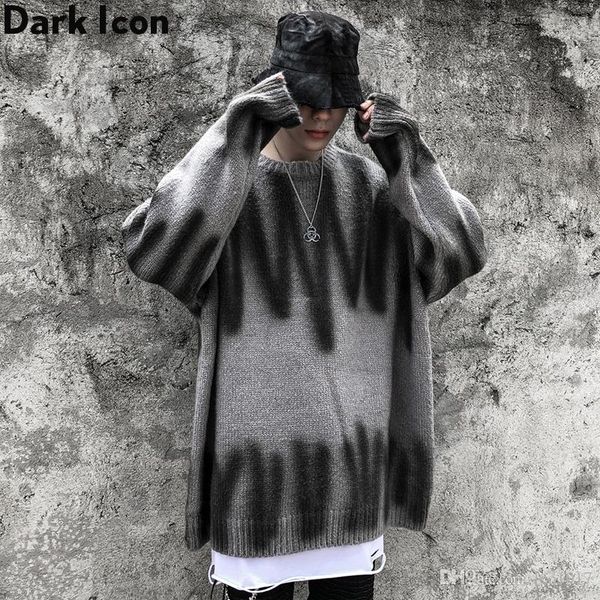 

dark icon big waves graffiti hip hop sweater men women round neck hipster street men's sweaters streetwear clothing