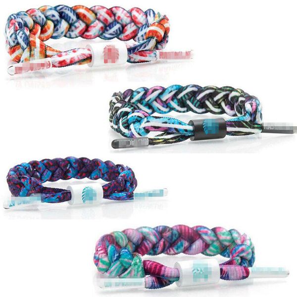 

classic little lion tide brand lace bracelet black and white street hand woven lace bracelet, Golden;silver