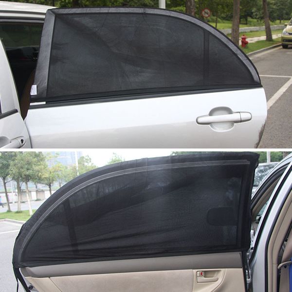 

2pcs adjustable car window sun shades uv protection shield mesh cover visor sunshades black sunshade foil sunshades