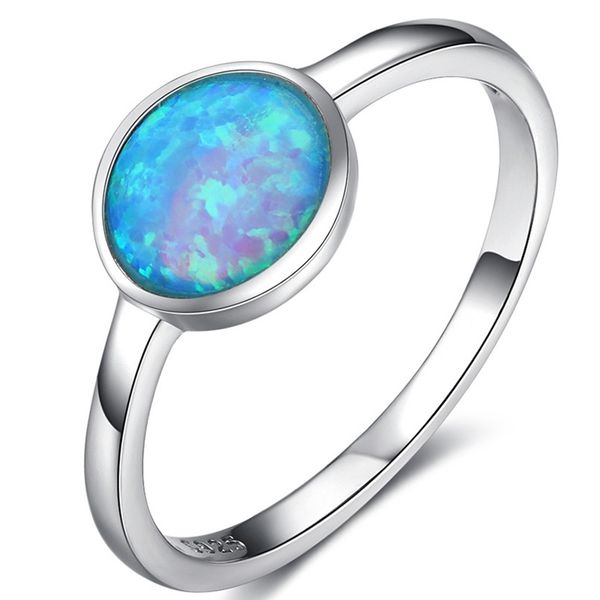 Ovale violet opale de feu Bague Pour Femmes Fiançailles Fête De Mariage Bijoux nous