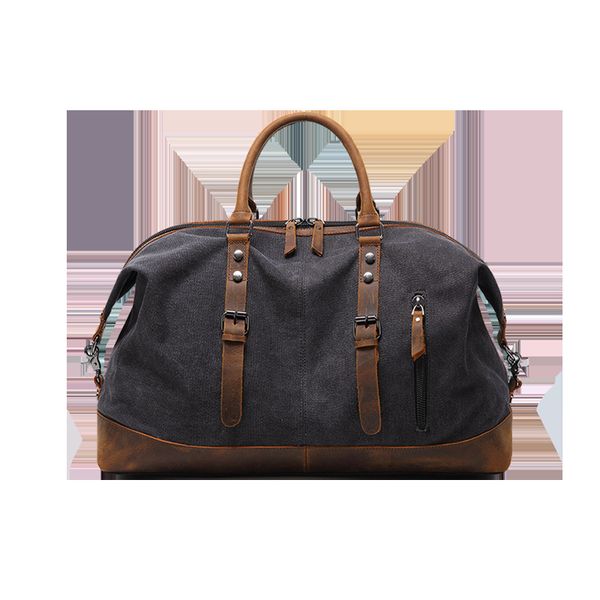 

cross border horse leather travel bag outdoor bag large capacity men and women casual canvas handbag gym customizable