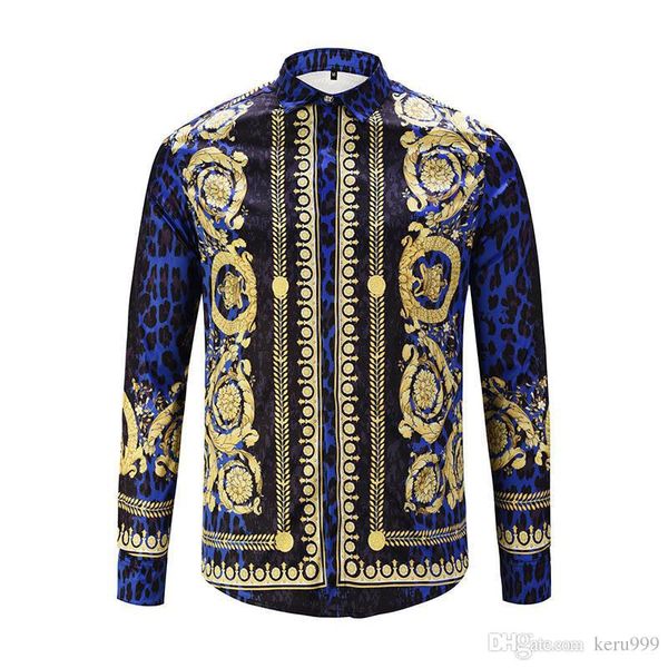 

новый бренд luxury fashion trend тонкий печати рубашка мужская с длинным рукавом повседневная рубашка мужская рубашка medusa, White;black