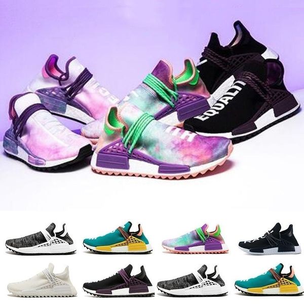 

новая человеческая раса кроссовки pharrell williams hu trail cream core черный ботаник равенство холи нобель чернила тренеры мужские женские