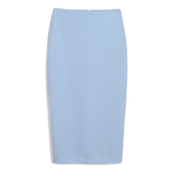 

new spring women formal high stretch pencil skirt midi women knee-length elastic empire skirts faldas ing, Black