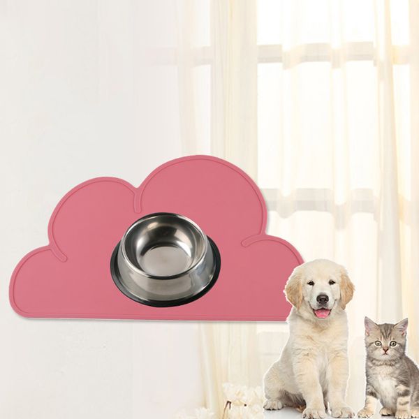 

silicone cute cloud pet feeding mat dog pad mat pet feeder water dish bowl placemat feeding clean cat dog supplies