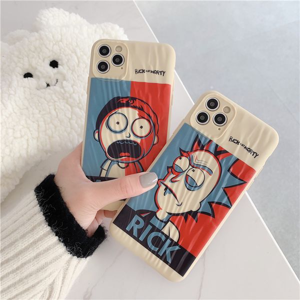 

for iphone 7 8 plus xs max/xr luggage suitcase phone case for iphone 7 plus x 11 pro funny rick and morty pattern cover