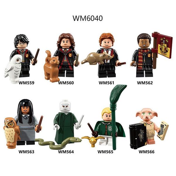 

bravo harry potter hermione granger ron weasley lord voldemort dean thomas dobby draco malfoy mini toy action figure building blocks gift
