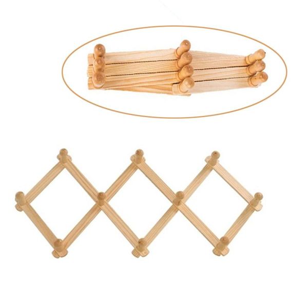 

retractable home hat coat key hanger hook after the door wall bath wood hanger(common