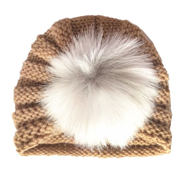 

children's protection winter wool new warm baby fall ear baby head cap cap wool whsab, White;black