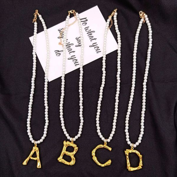 

new exquisite vintage pearl necklace korean version of the wind network red star with the letter m pearl necklace 528, Silver