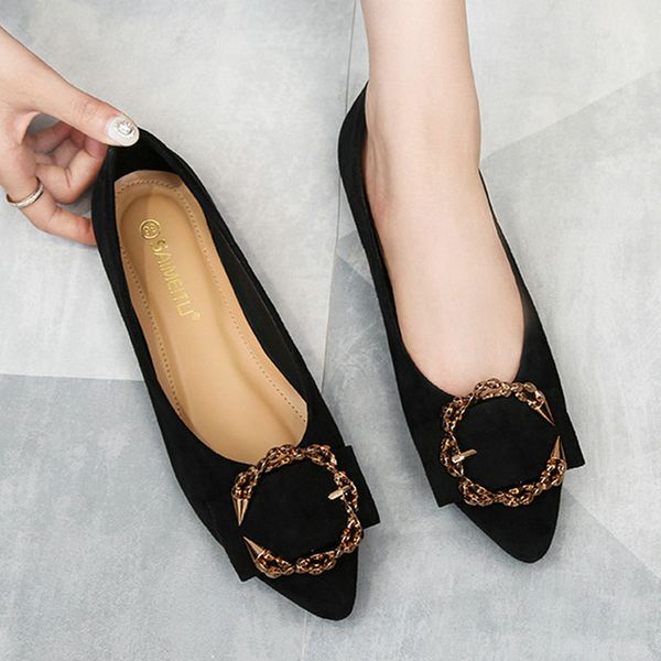 

plus size 36-52 nice new summer women solid flats metal decoration shoes woman mature female comfortable casual loafers, Black