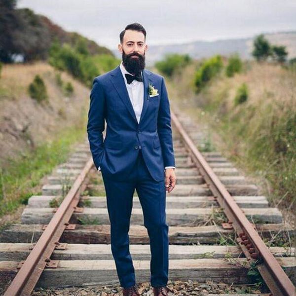 

navy blue wool blend men suits groom wedding tuxedos groomsmen suits man blazers two buttons costume homme mariage 2piece terno masculino, Black;gray
