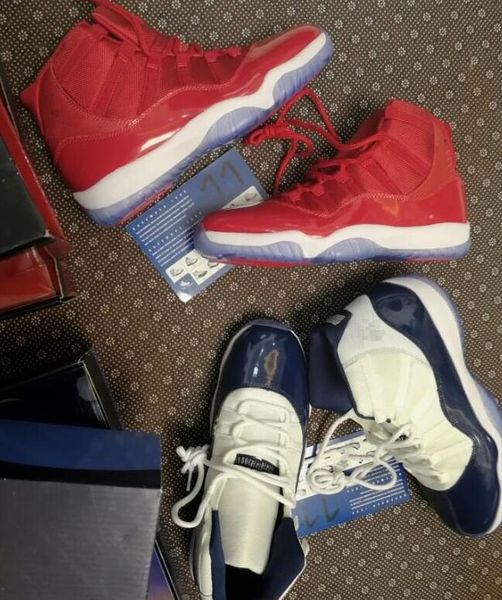 

2019 Discount Space Jam 11 Win Like 96 Gym Red 11s Midnight Navy 11 Баскетбольная обувь оптом с коробкой Спорти