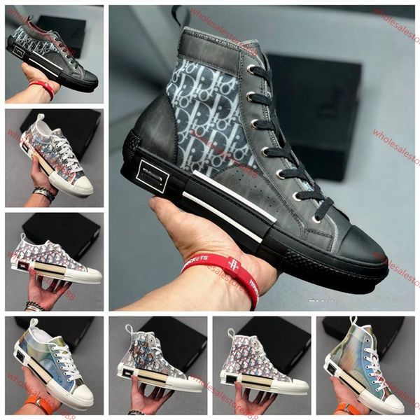 

xshfbcl 2020 luxe designer b23 oblique casual shoes high sneakers 19ss flowers technical platform shoes b23 fashion outdoor shoes, Black