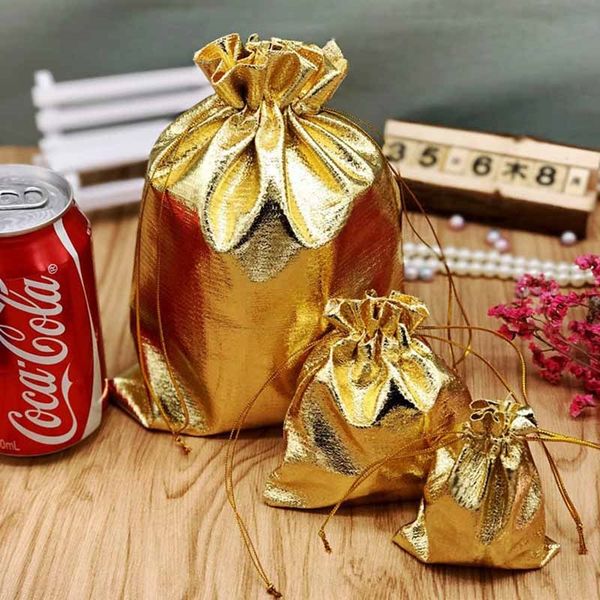 

Позолоченные Марлевые Ювелирные Сумки Рождественский Подарок Сумки 4 Размеры 7 * 9