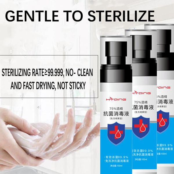 

100ml no-clean ethyl alcohol disinfectant home clothes skin sterilization portable