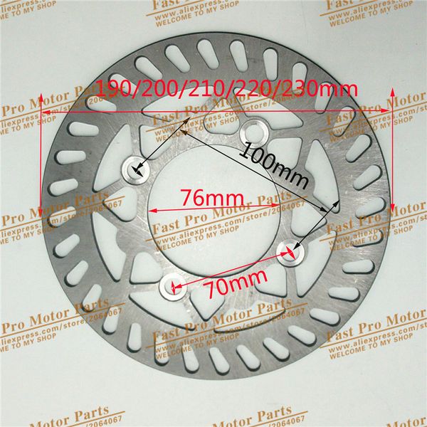 

190/200210/220/230mm brake disc plate for dirt bike pit bike klx crf front and rear brake universal use