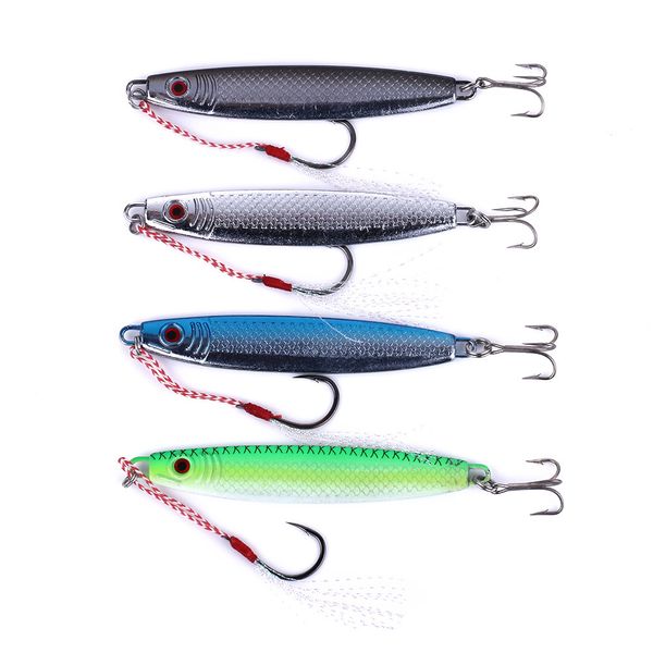 

new lifelike plating designer lead fish jigs fishing lure 42g 9.5cm deep sinking diving metal laser bait spoons crankbaits