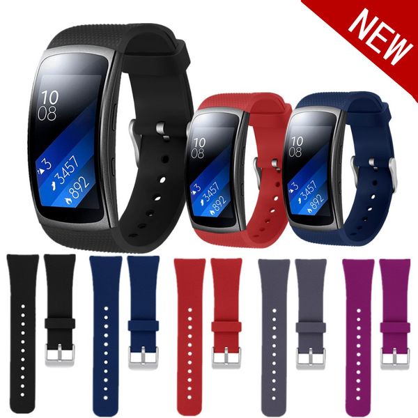 

2018 sport silicone strap for samsung gear fit 2 pro/fit 2 band smart watch replacement bracelet for samsung gear fit2 pro/fit2, Black;brown