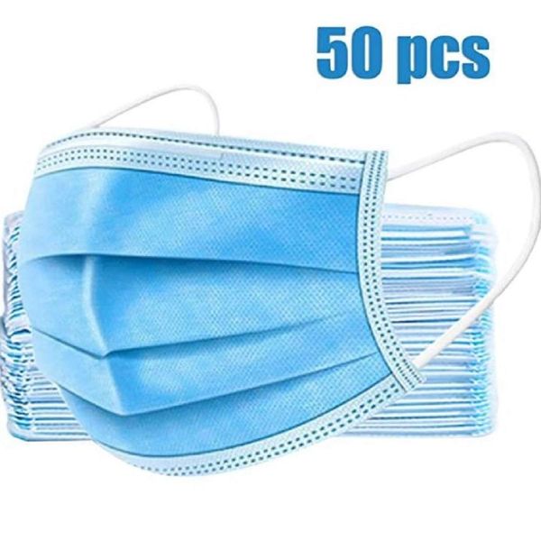 

disposable mask 3 layers protective melt blown cloth dust filter mask anti-pm2.5 breathable face dust mask ship in 24hrs