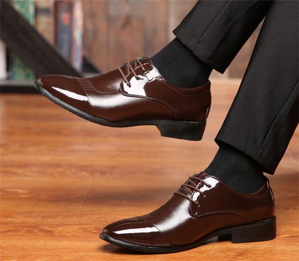 

men's dress shoes business tie shoes wild pointed men's, Black