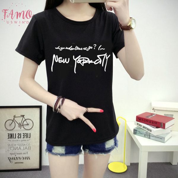 

plus size summer new women t shirts 2019 new o neck loose t shirt casual slim lady shirts female tees, White