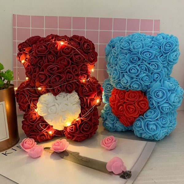 

день романтический валентина подарочная коробка pe rose медведь искусственная роза украшения cute cartoon подруга kid подарка матери