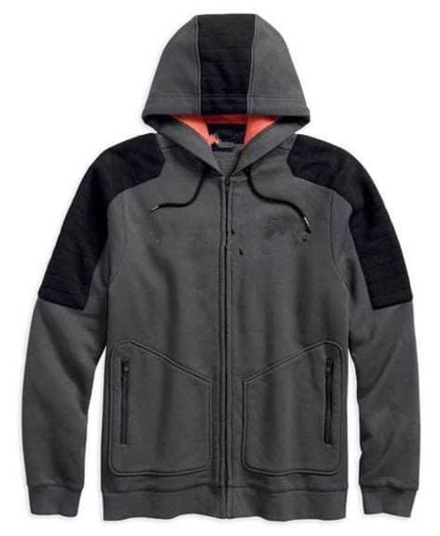 

men casual long sleeve hoodie grey, Black