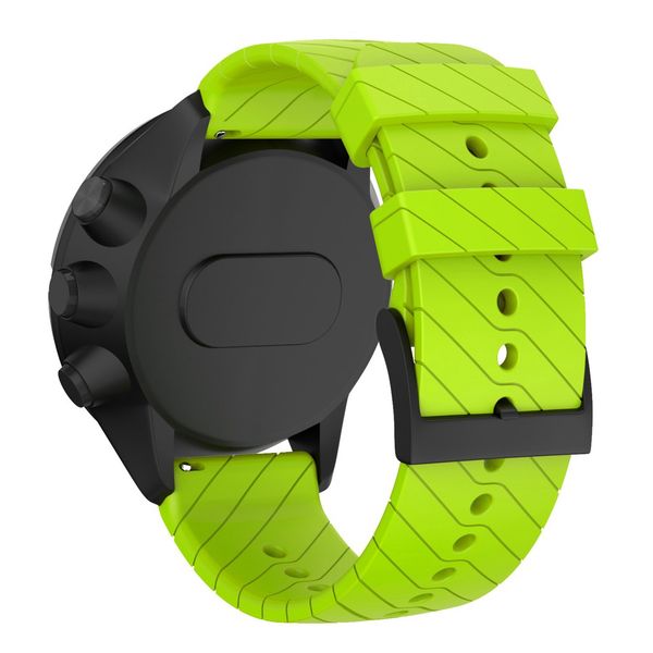 

heang silicone watch strap compatible for suunto 9/9 baro copper sports wristband sports bracelet smartwatch band, Black;brown
