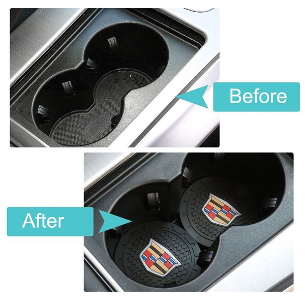 

car interior accessories anti slip cup mat for cadillac escalade, cts,srx, bls, ats,sts, xts, sxt