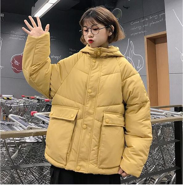 

women winter jackets parkas fashion thick warm long sleeve coat jackets female casual slim solid overcoat jacket parka, Black