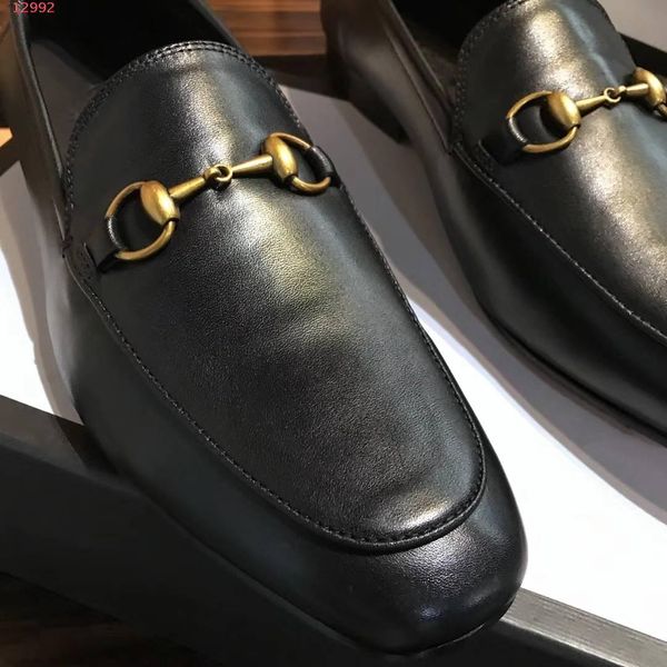 

mens genuine leather fashion loafers black mules shoes moccasins shoes horsebit flat red shoes jordaan dress shoe s02