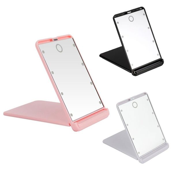 

makeup mirror with 8 leds cosmetic mirror with touch dimmer switch flip cover operated stand for tablebedroom travel por