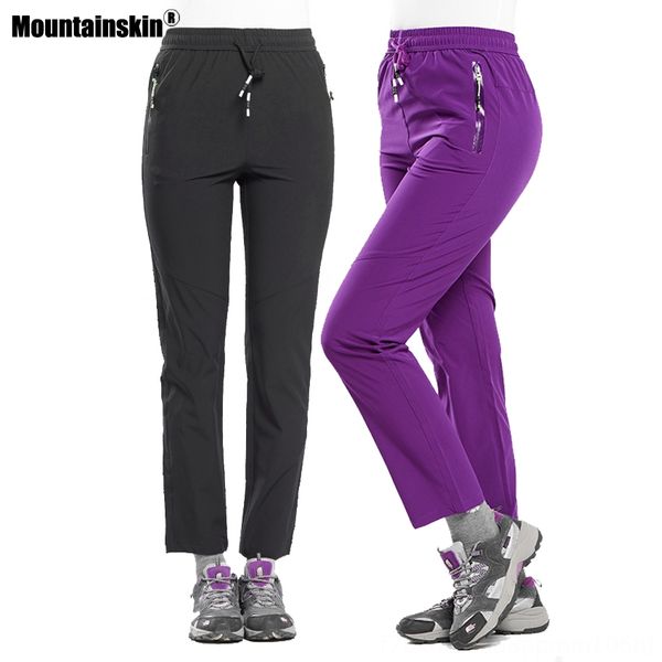 

mountainskin womens summer quick dry elastic sports pants soft hiking camping fishing climbing trekking outdoor wear athletic & outdoor appa, Black;green