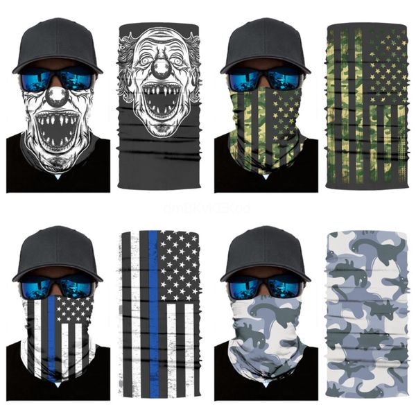 

designer skull scarf outdoor travel ice silk skull scarf mens riding mask face towel summer neck er magic skull scarf female sunscreen c #73, Blue;black