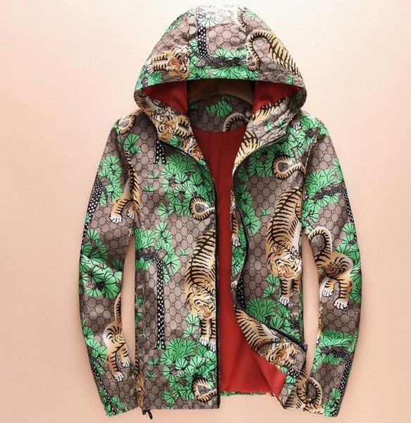 

мужская дизайнерская куртка спортивная печать ветровка с длинным рукавом роскошные куртки карман на молнии повседневная плед бренд толстовки, Black;brown