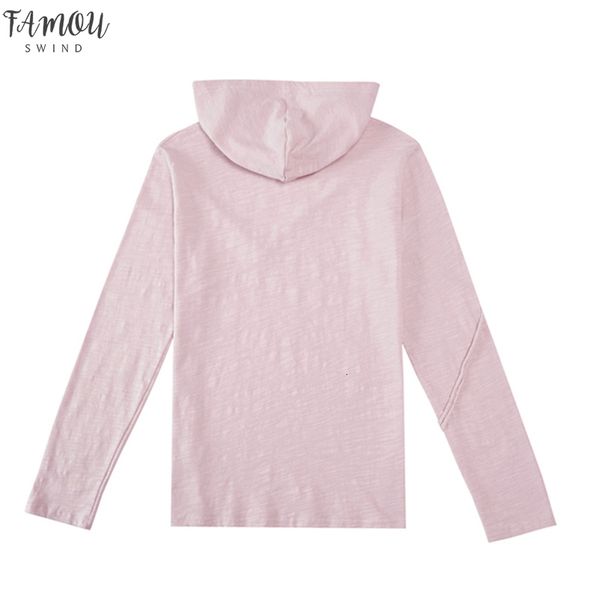 

korea pink t shirt women 2020 fall hooded t shirt tshirt woman cotton harajuku soft tee female long sleeve plus, White