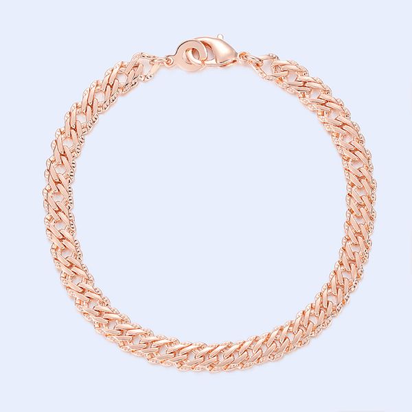 

fj 5mm women men 585 gold color bracelets cut hammered chains necklace jewelry, Black