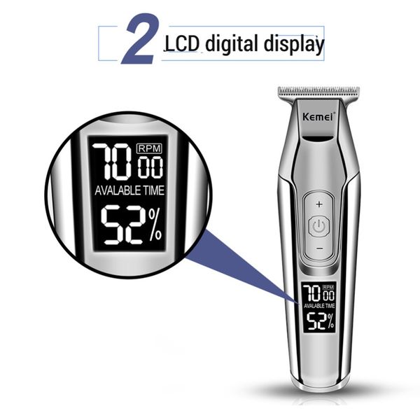 

kemei barber professional hair clipper lcd display 0mm baldheaded beard hair trimmer for elektrorasierer electric haircut machine bwkf zgjzf