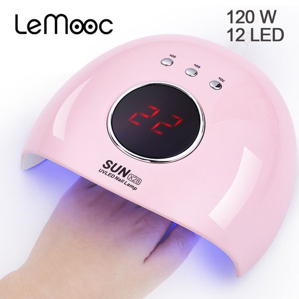 

120/54/45/36/6w nail dryer white purple mini nail led uv lamp gel polish dryer diy auto sensor art manicure tool, Silver