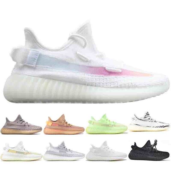 

2 0 36 4 new mens running kanye west zebra butter beluga . cream white black static reflective women fashion sport sneakers - outdoor shoes