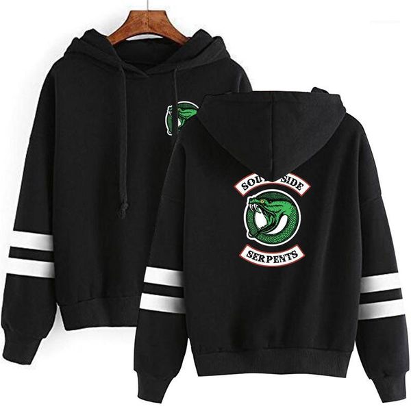 

american movies perpetual mens clothes casual spring autumn thick hoodies mens designer riverdale print hoodies fashion, Black