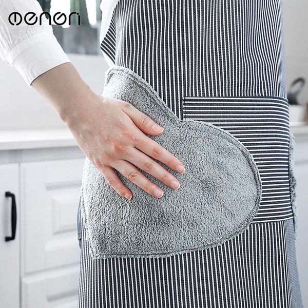 

waterproof strip apron kitchen cooking adjustable wipe hands pocket